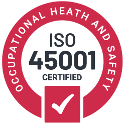 ISO 45001:2018 Occupational Health and Safety certification badge